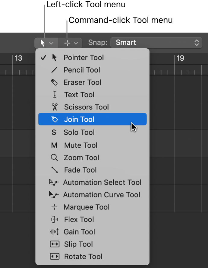 Figure. Open Tool menu.