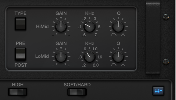 Ilustración. Parámetros de Parametric EQ.