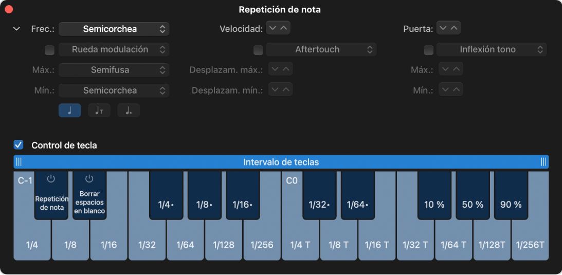 Ilustración. Teclado “Repetición de nota”.