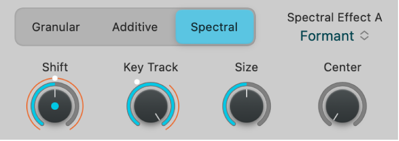 Figure. Effets spectraux de Sample Alchemy.