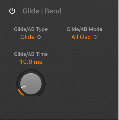 Abbildung. Glide- und Autobend-Parameter in Retro Synth