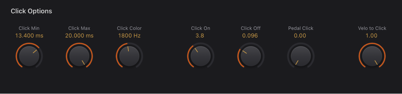 Figure. Vintage B3 Click controls.