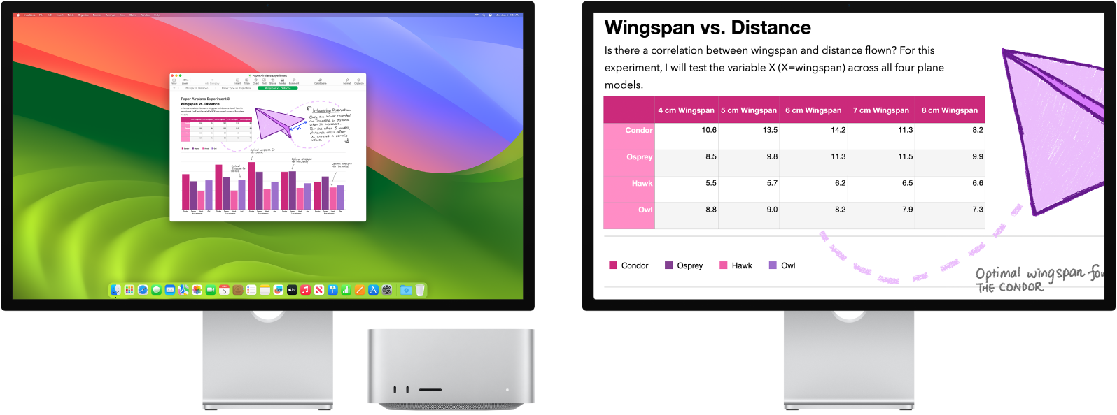 Zoom Display active on the right display, with the screen size fixed on the left display.