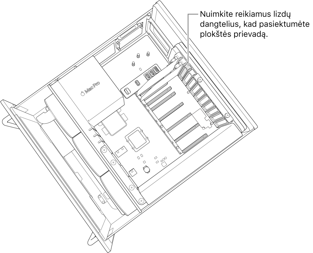 Nuimami lizdų dangteliai.