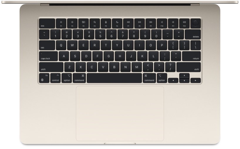 Draufsicht des MacBook Air