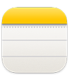 l’icône de l’app Notes