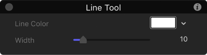 Linien-Werkzeug in der Schwebepalette