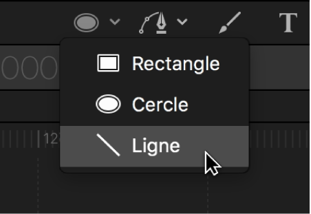 Outil Ligne dans la barre d’outils du canevas