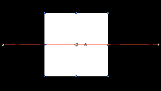 Canevas affichant un objet avec une trajectoire d’animation