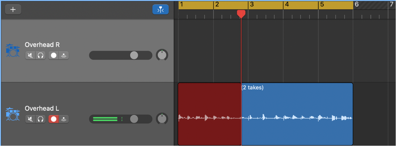 Showing the yellow cycle area in the ruler.