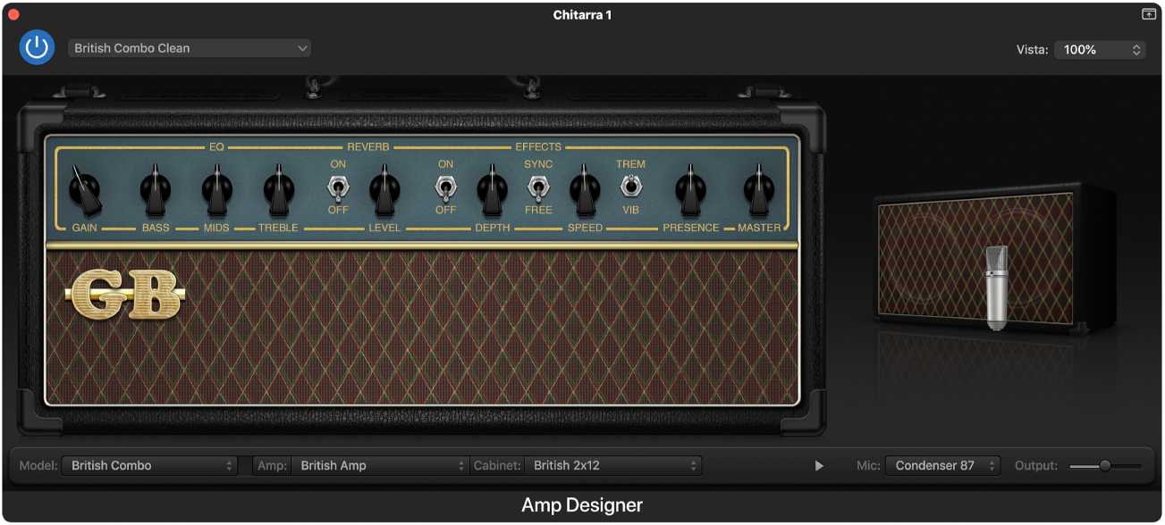 Plugin “Amp Designer”.