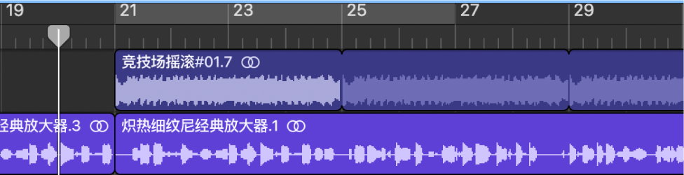 轨道区域顶部的标尺