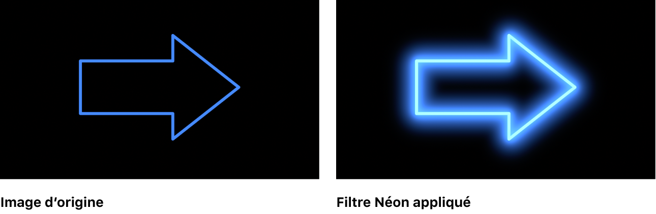 Canevas affichant l’effet du filtre Néon