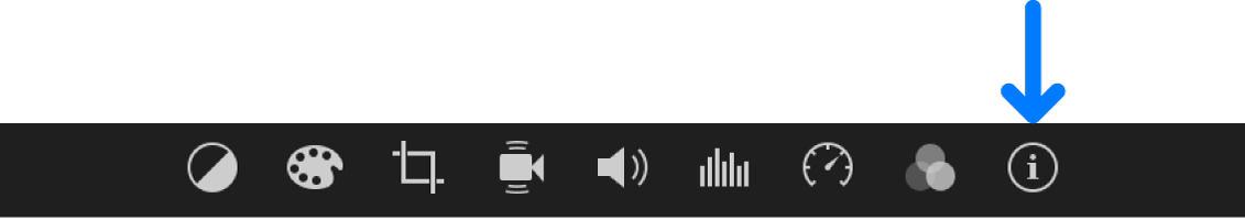 Clip Information button in adjustments bar