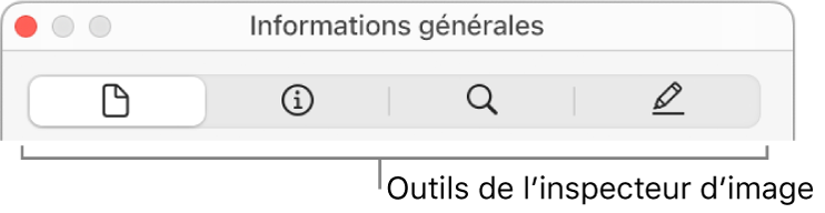 Outils de l’inspecteur d’images.