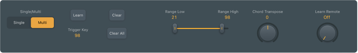 Figure. Chord Trigger window.