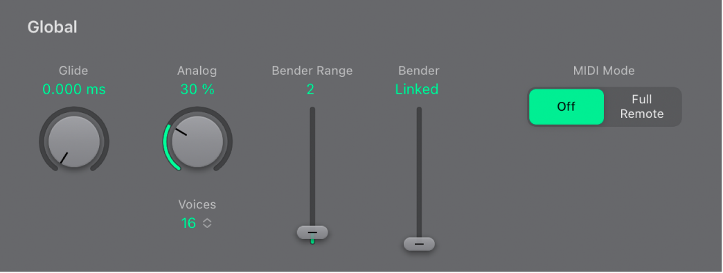 Figure. Global parameters.