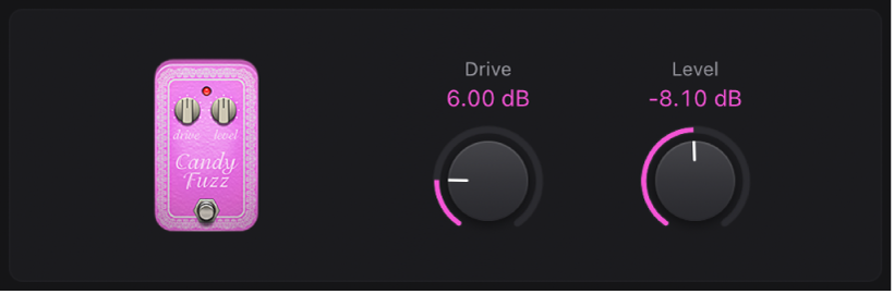 Figure. Candy Fuzz stompbox window.