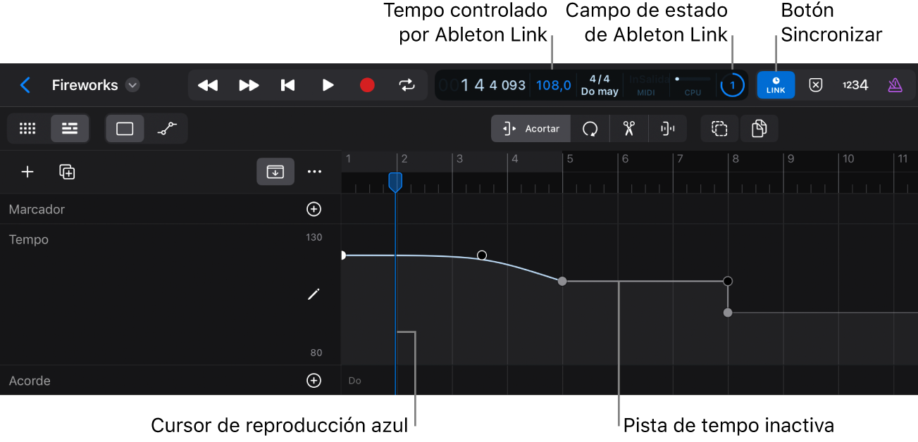 Componentes de Ableton Link.