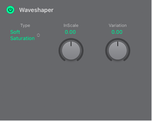 Ilustración. Parámetros de Waveshaper.