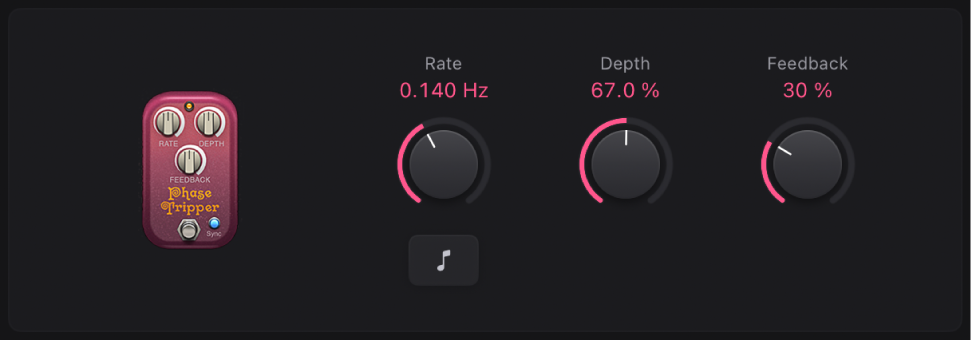 Figure. Fenêtre stompbox Phase Tripper.