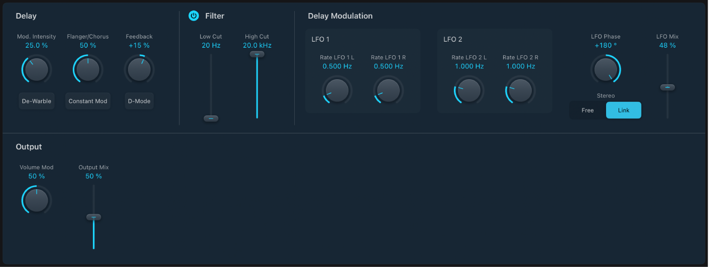 図。Modulation Delayウインドウ