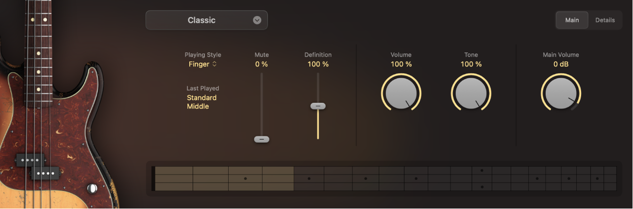 Abbildung. Studio Bass mit dem Instrument „Classic Bass“