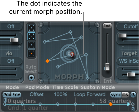 Figure. Morph Pad and timeline.