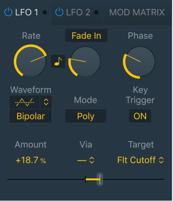 Figure. Quick Sampler LFO parameters.