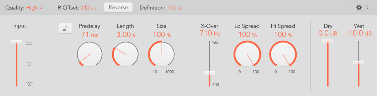 Figure. Space Designer Global parameters.