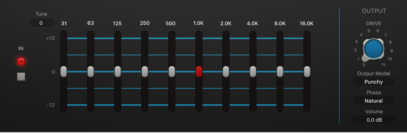 Figure. Vintage Graphic EQ equalizer window.