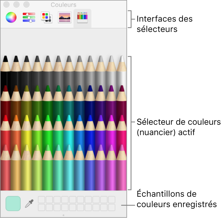 Fenêtre de couleurs