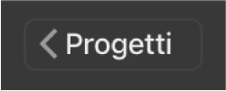 Pulsante indietro Progetti nella barra degli strumenti