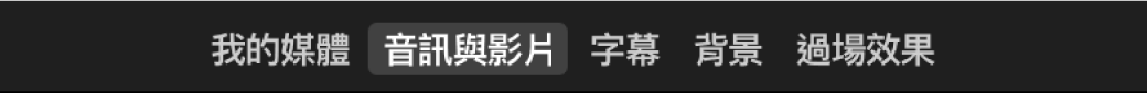 選取瀏覽器上方的「音訊與影片」