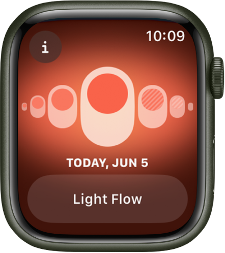 Apple Watch showing the Cycle Tracking screen.