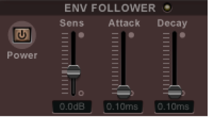 Envelope Follower-Steuerungen des Ringshifter