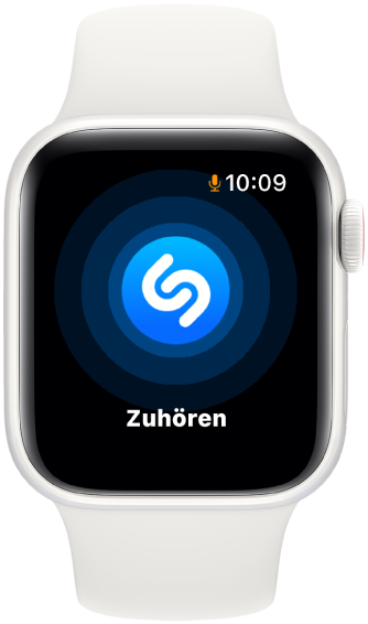 Aktive Musikerkennung in der App „Shazam“ auf der Apple Watch