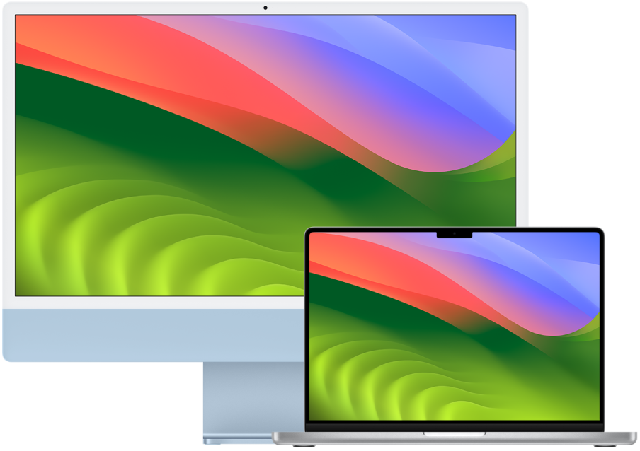 Image of an iMac and a MacBook Pro