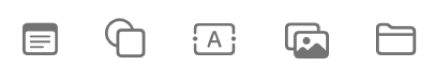 The Freeform toolbar with the following buttons: Insert Sticky Note, Insert Shapes, Insert Text Box, Insert Media and Insert Document.