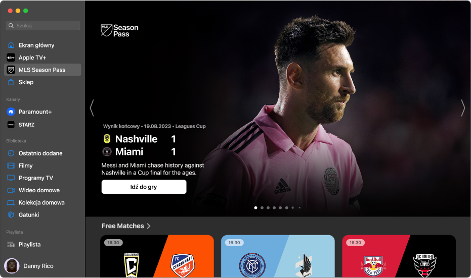 Ekran przedstawiający MLS Season Pass