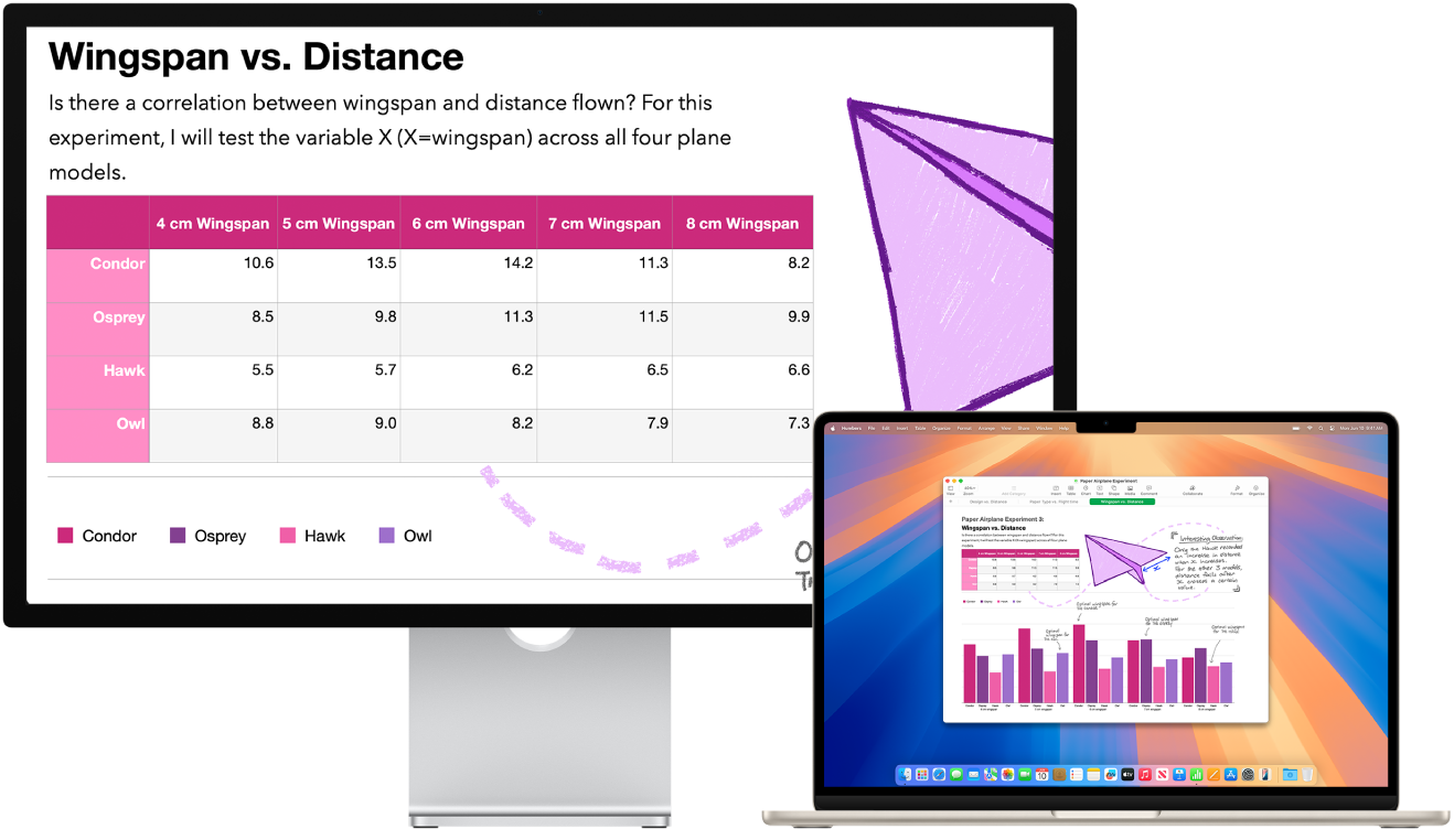 Scherm voor zoomen is actief op het scherm van de desktopcomputer, terwijl het schermformaat op de MacBook Air normaal blijft.