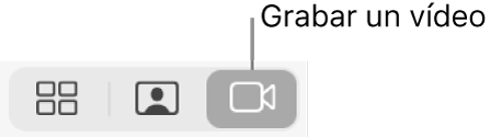 El botón Vídeo (que permite grabar un vídeo).