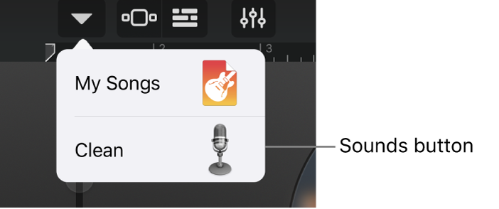 Studio View Sounds button