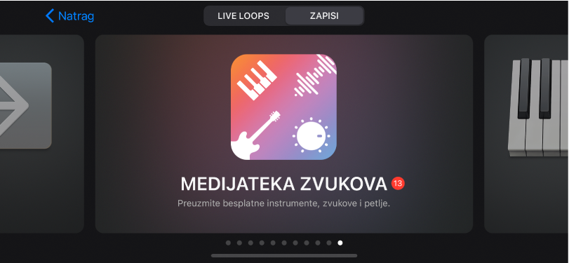 Medijateka zvukova u pregledniku Zvuk