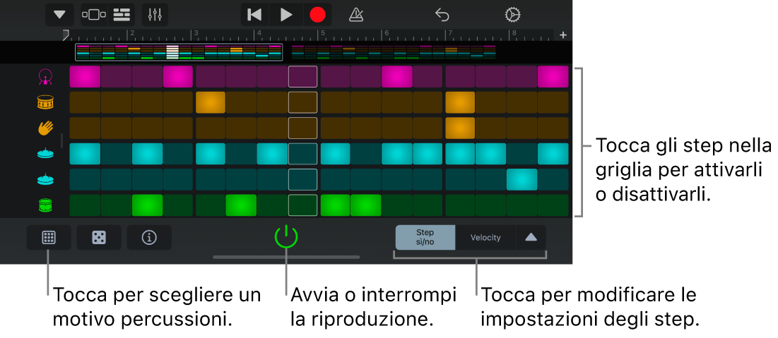 Strumento Touch “Sequencer tempo”