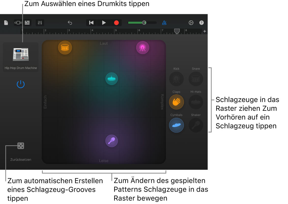 Touch-Instrument Smart Drums