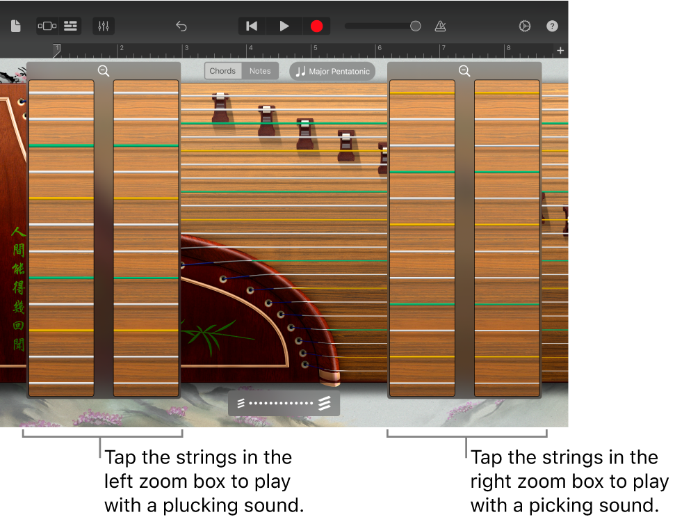 Guzheng zoom boxes