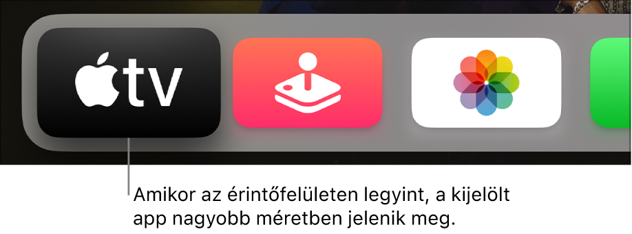 Kijelölt app a Kezdőlapon