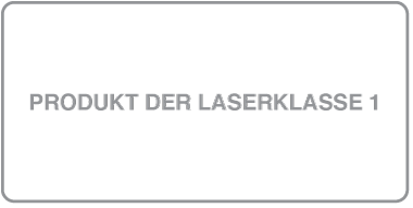 Etikett für ein Produkt der Laserklasse 1