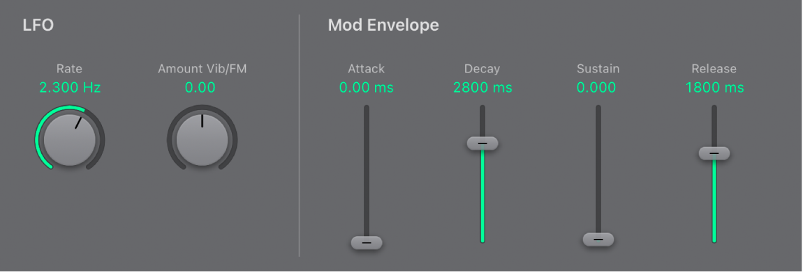 Figure. EFM1 Modulation parameters.